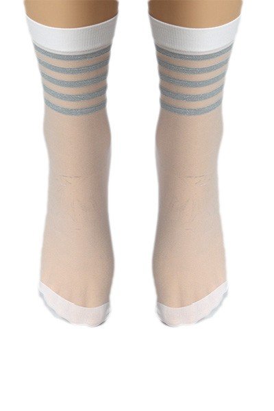 Calzino Righe Lurex 15 Den