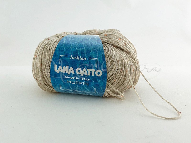 Filato cotone paillettes - Muffin - Lana Gatto