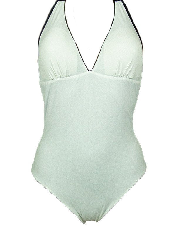 Costume intero double-face - scollo a V - Linea Mare Blu