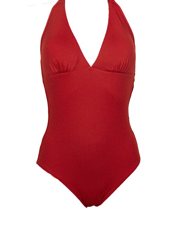 Costume intero double-face - scollo a V - Linea Mare Blu