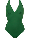 Costume intero double-face - scollo a V - Linea Mare Blu