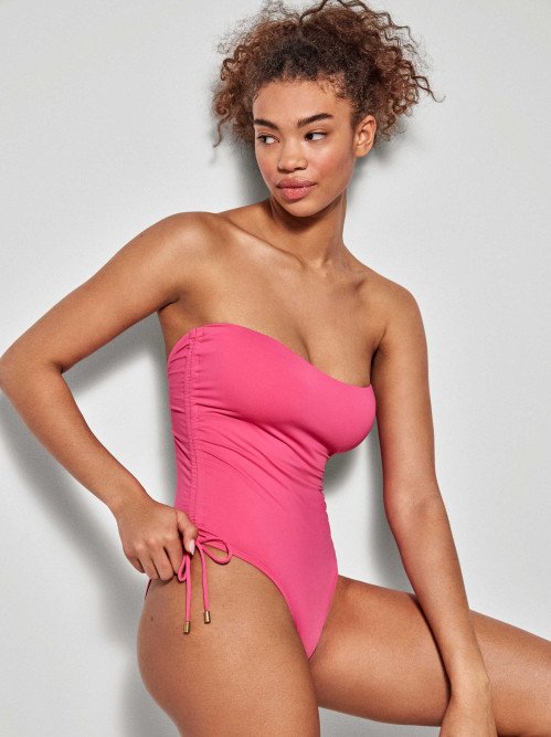 Costume intero fascia con arricciatura laterale - GISELA
