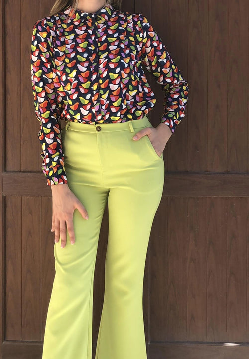 Camicia donna stampa multicolor