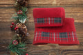 Coppia asciugamani set 1+1 Natale Scozzese - Maè by ViaRoma,60