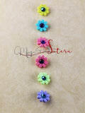 Bottoni fiori - confezione da 5 vari colori