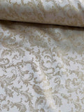 Tessuto natalizio damasco ramage lurex