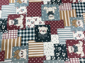 Tessuto in puro cotone fantasia Orsi packwork