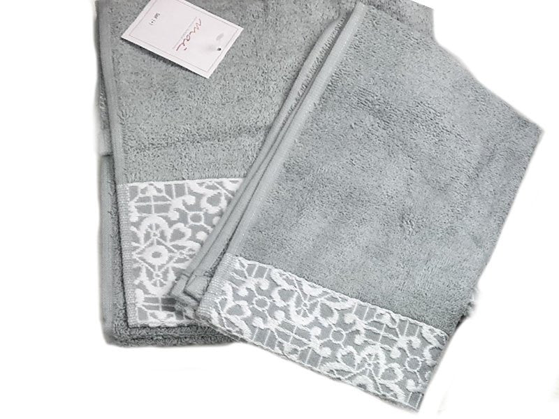 Coppia asciugamani set 1+1 balza ricamo macramè - Maè by ViaRoma,60