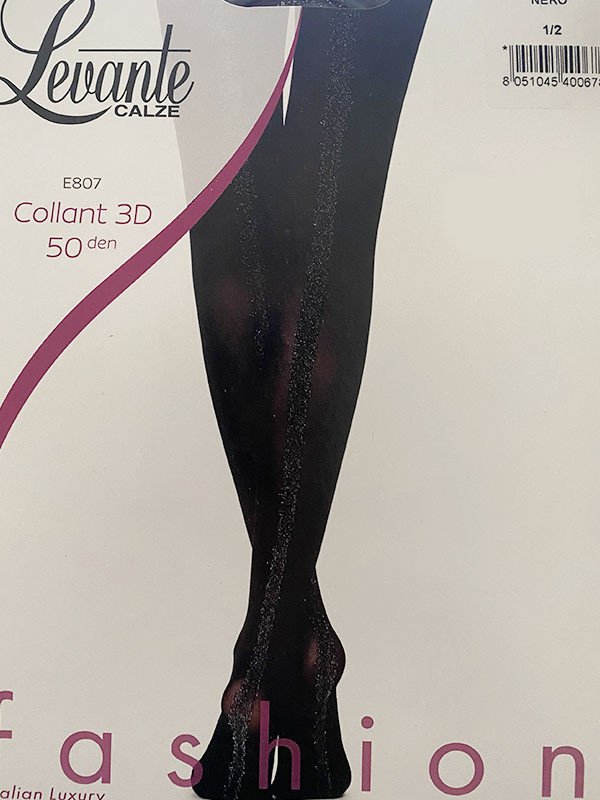 Collant donna riga dietro lurex - E807 - Levante