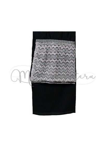 Stola con bordura pizzo lurex