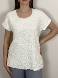 Blusa con rouche e paillettes