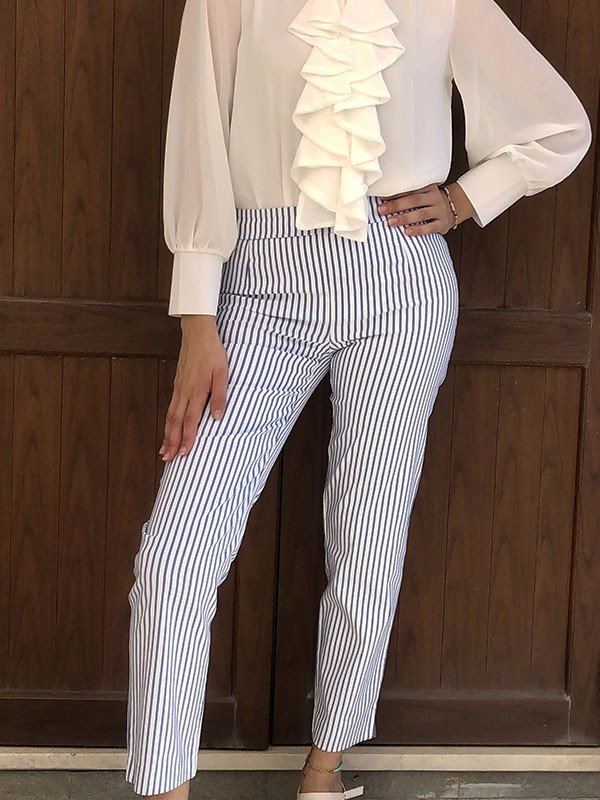 Pantalone donna righe Lurex - SISI - Leggings Righe