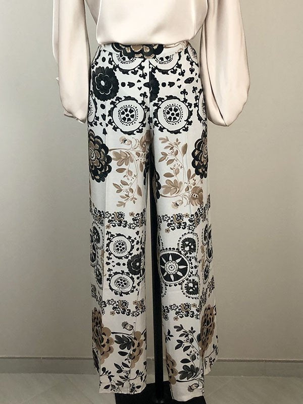 Pantalone donna fiori- Diva's PT435