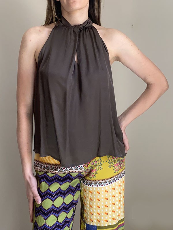 Blusa fiocco in misto seta - North Pole