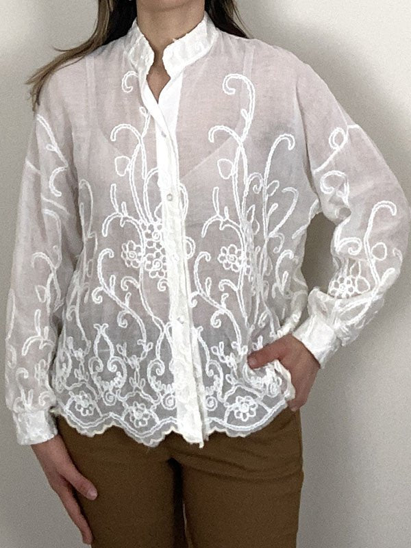 Camicia ricami in cotone - North Pole