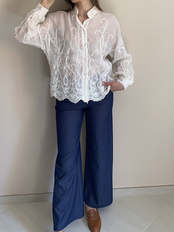 Camicia ricami in cotone - North Pole