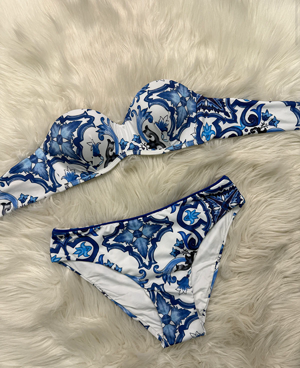 Bikini fascia maioliche - in coppa C -  Marika Mare