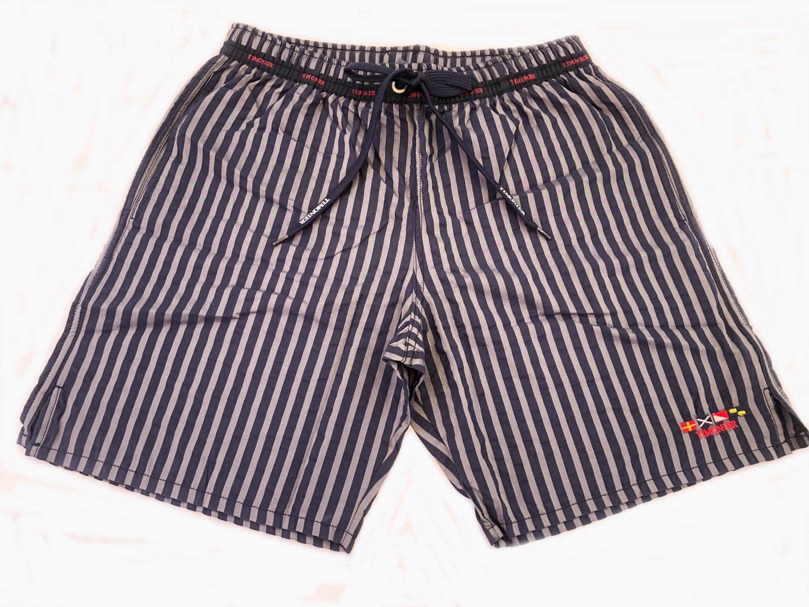 Costume uomo pantaloncino righe scure TIMONIER
