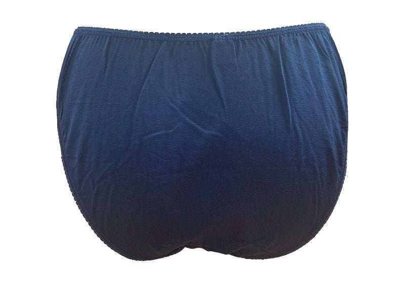 Slip in cotone con ricamo - vita alta