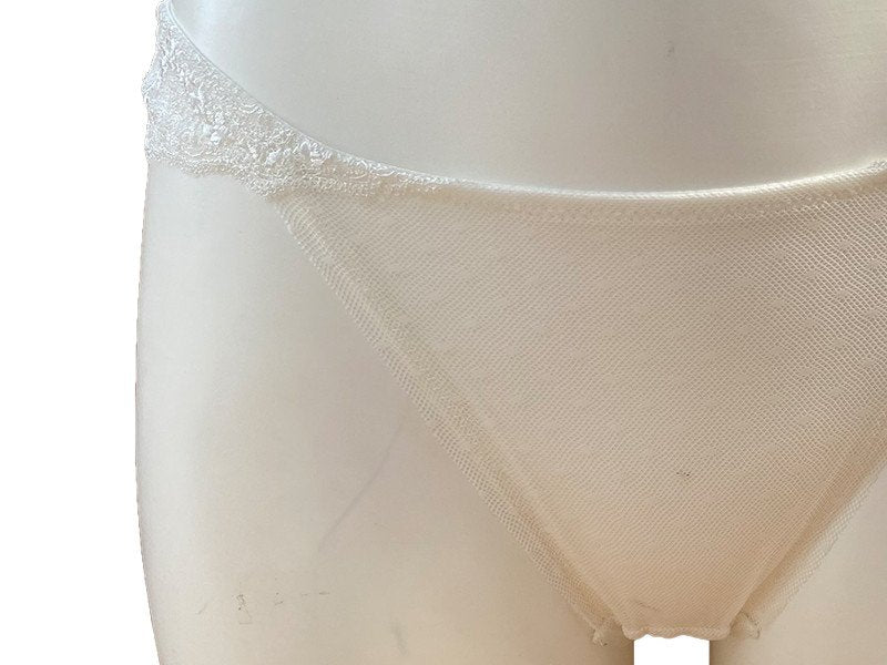 Slip in tulle pois e ricami fianco stretto - PROMISE - Z3489