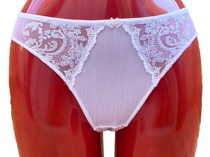 Slip in cotone inserto in raso e tulle - Magie Italiane - Minerva