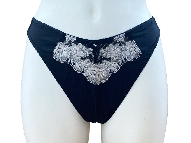 Slip perizoma con inserto in pizzo e tulle - SUSA