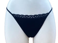 Slip perizoma in cotone con inserto in pizzo
