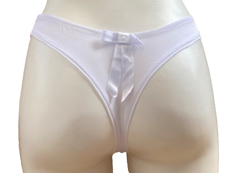 Slip perizoma in tulle con fiocco - Io Donna