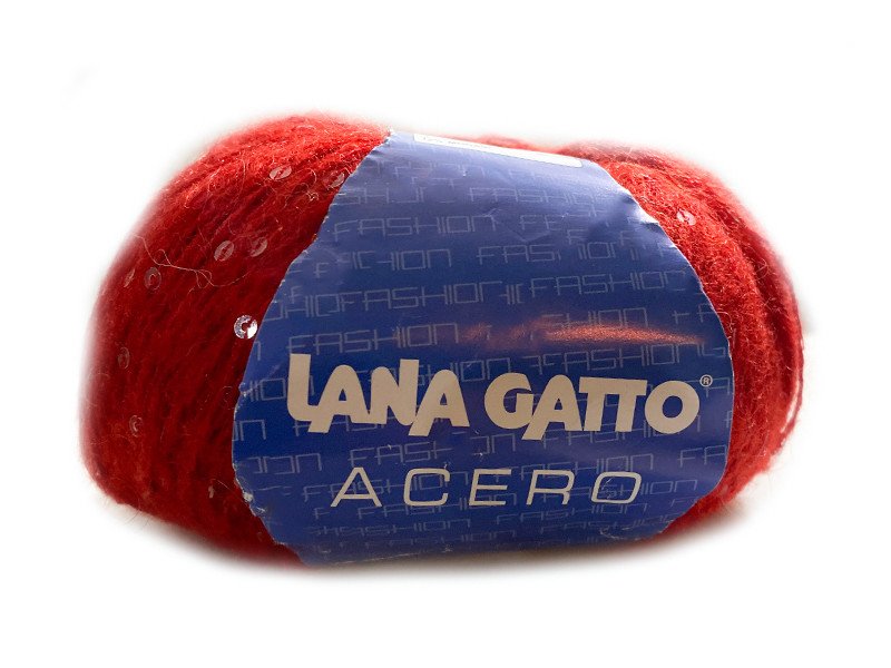 Filato lana con paillettes - Acero - Lana Gatto