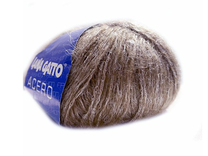 Filato lana con paillettes - Acero - Lana Gatto
