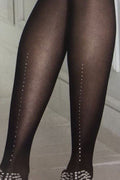 Collant donna riga dietro strass - Mura