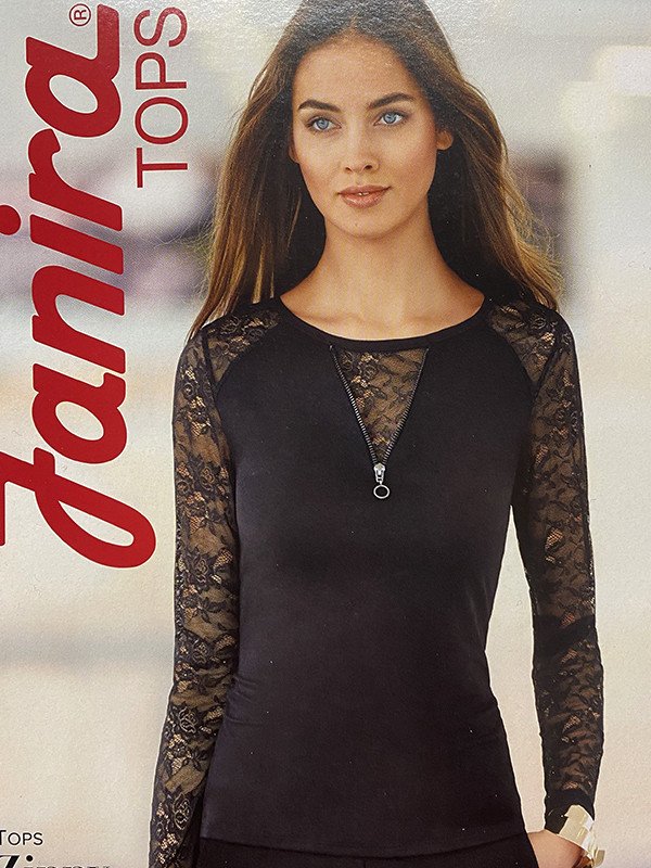 Maglia inserti in pizzo by Janira art. Zippy