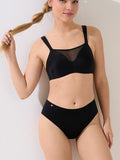 Reggiseno sportivo senza ferretto con inserto in tulle - Lifestyle 20368 - LISCA