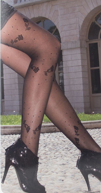 Collant donna - Pois- Fiori 15 Den - Mura C2605