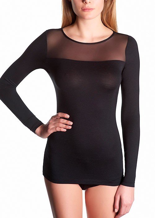 Maglia inserto in tulle Oroblu