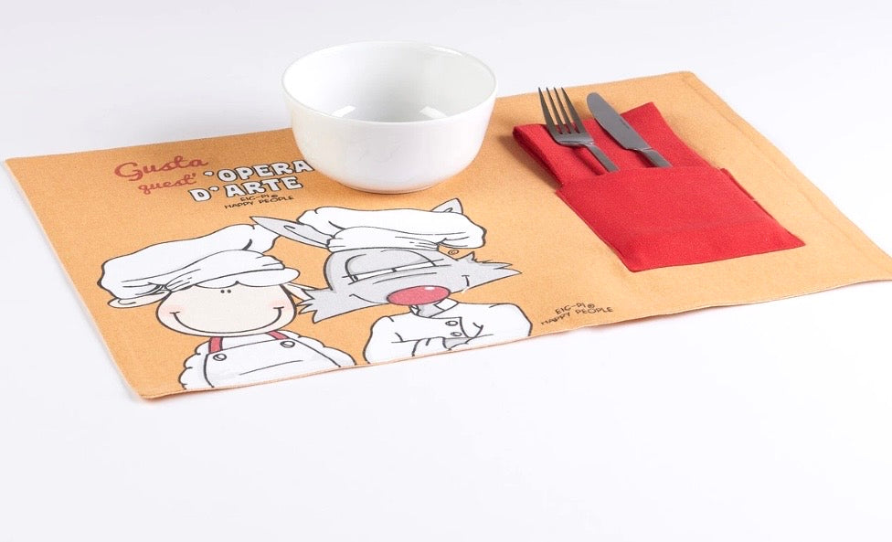 Set tovaglietta colazione con tovagliolo - Opera d’arte by happy people