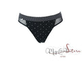 Slip donna pois con inserti in tulle