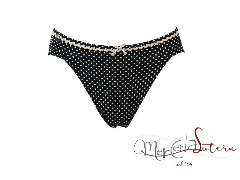 Slip donna in microfibra pois
