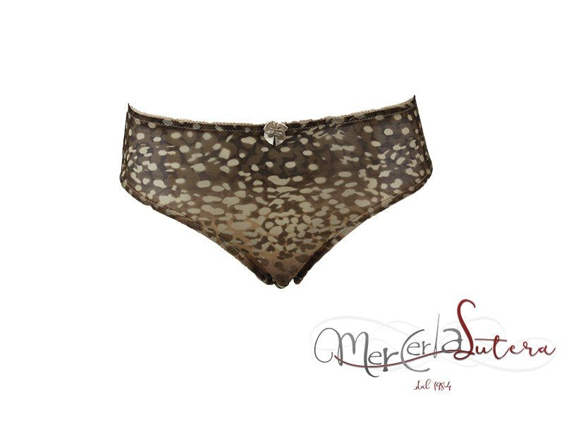 Slip in tulle maculato