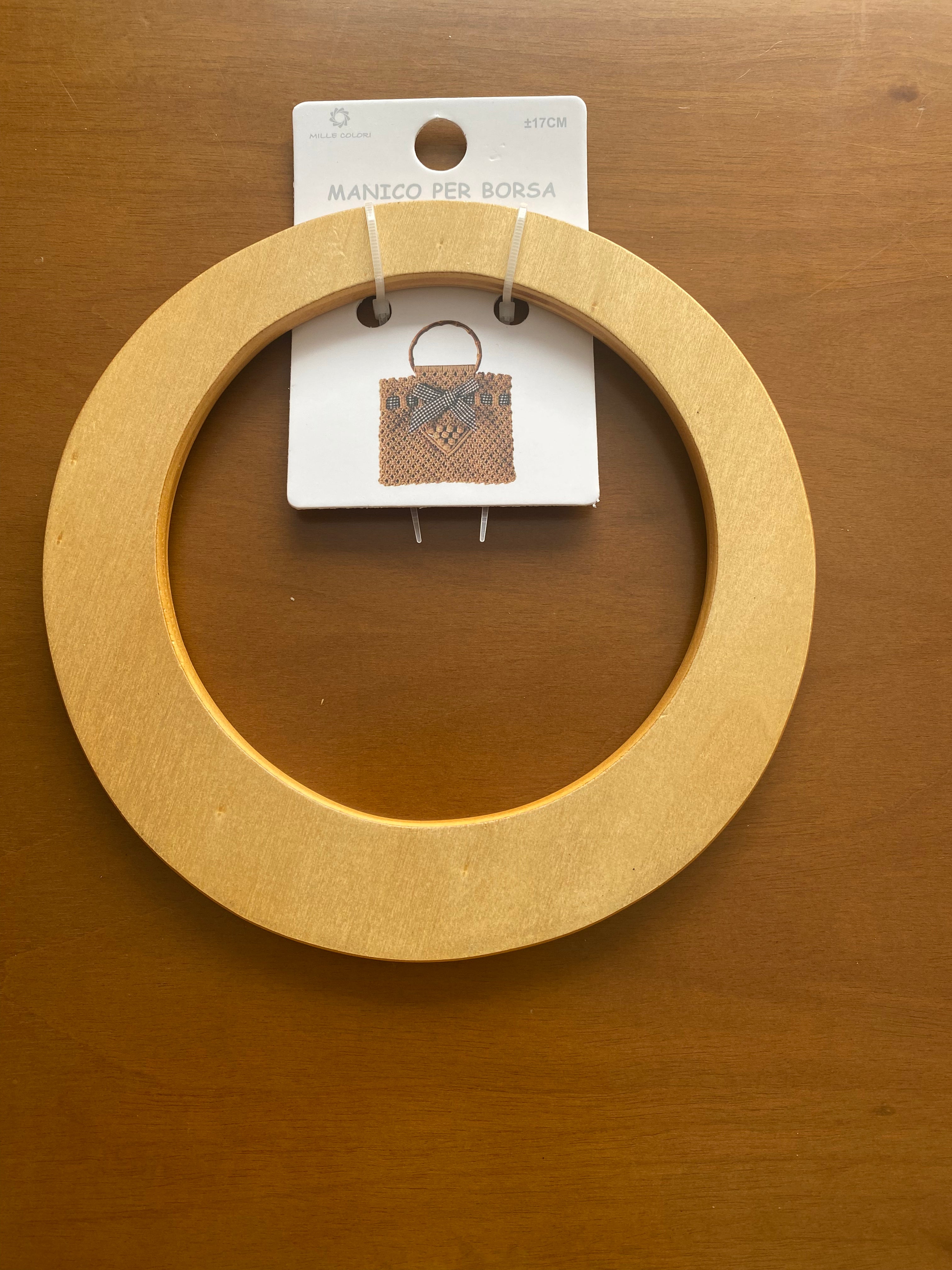 Coppia di manici rotondi in legno