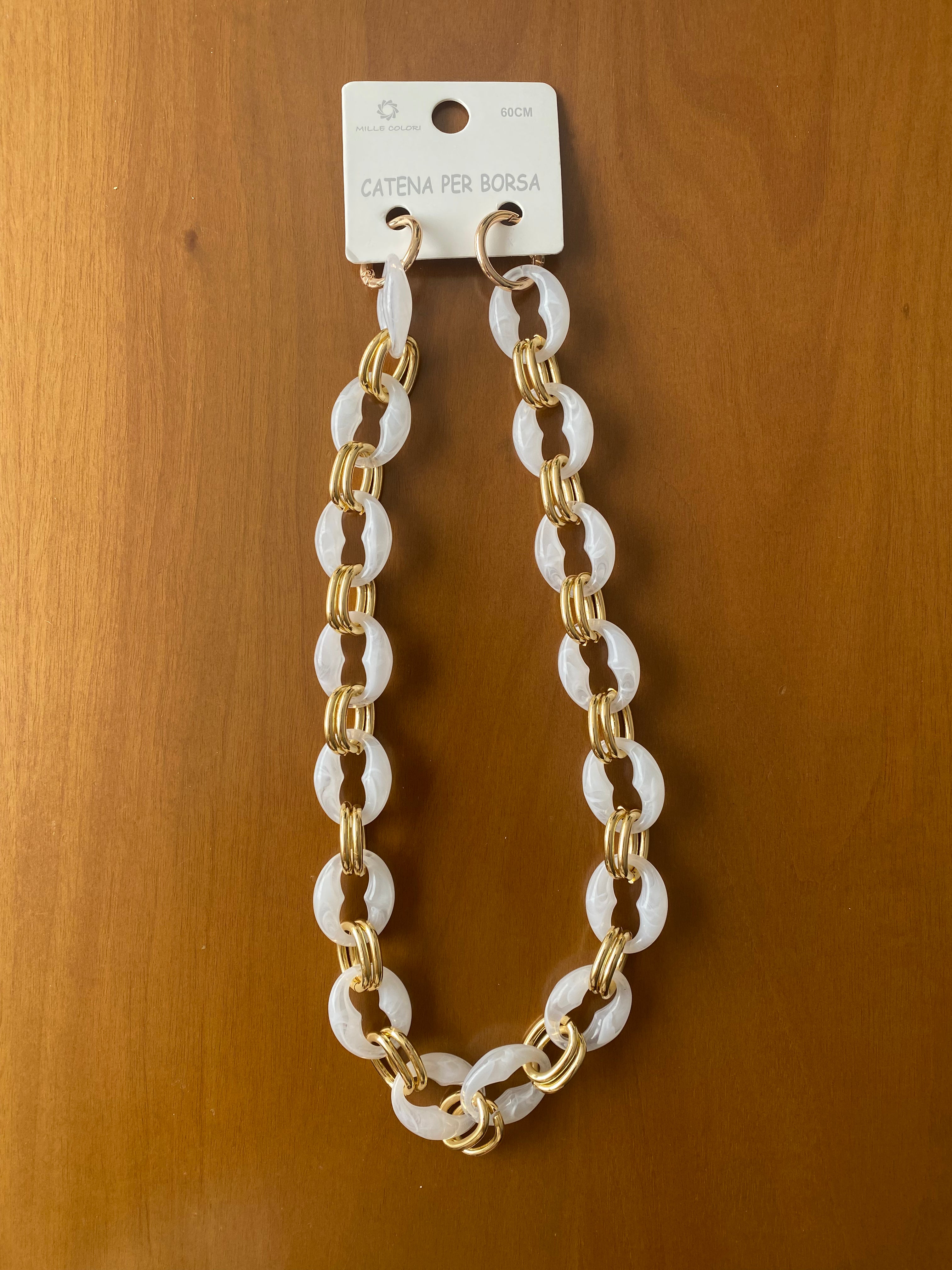 Catena per borsa 60 cm con maglia oro