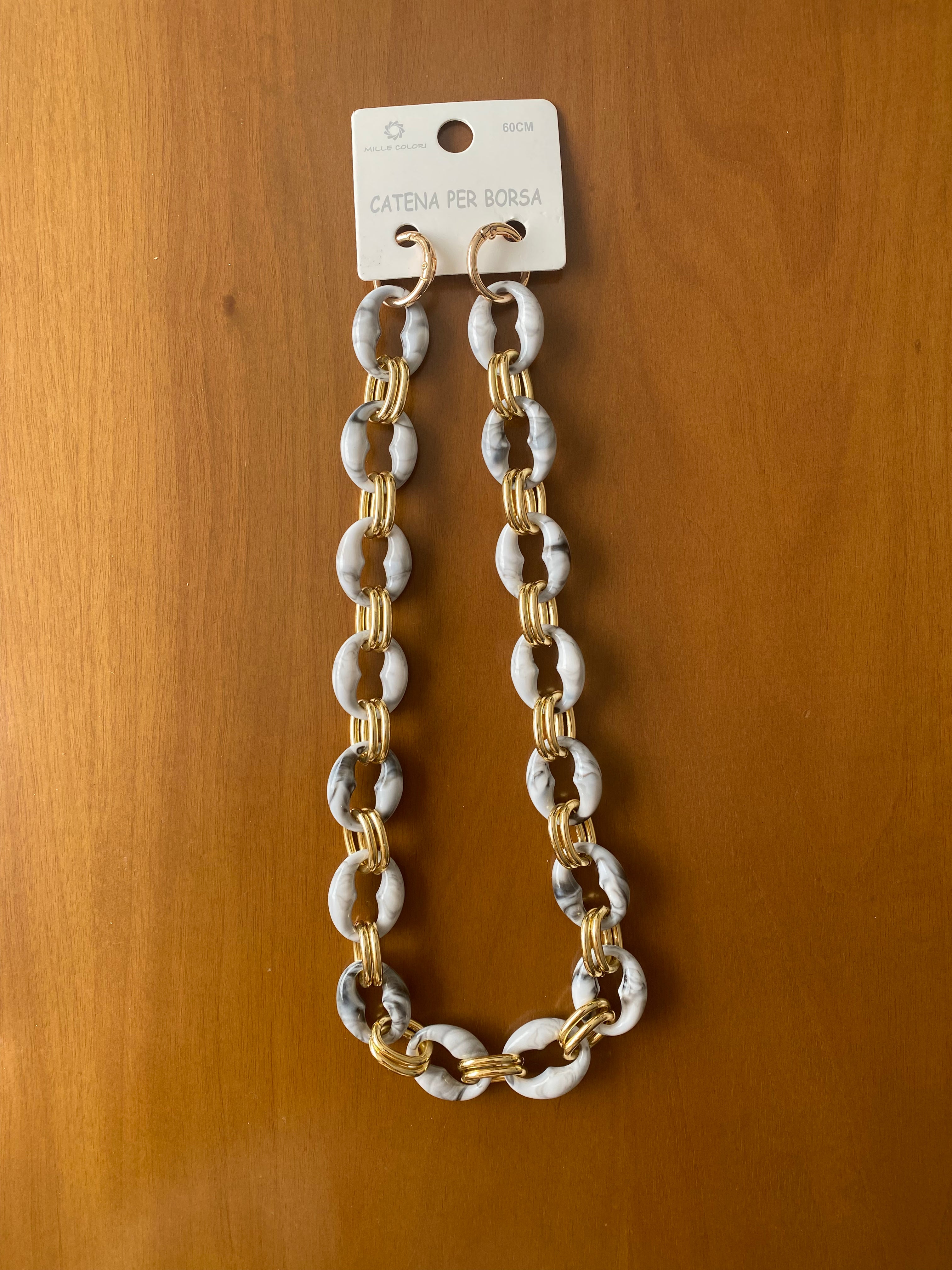 Catena per borsa 60 cm con maglia oro