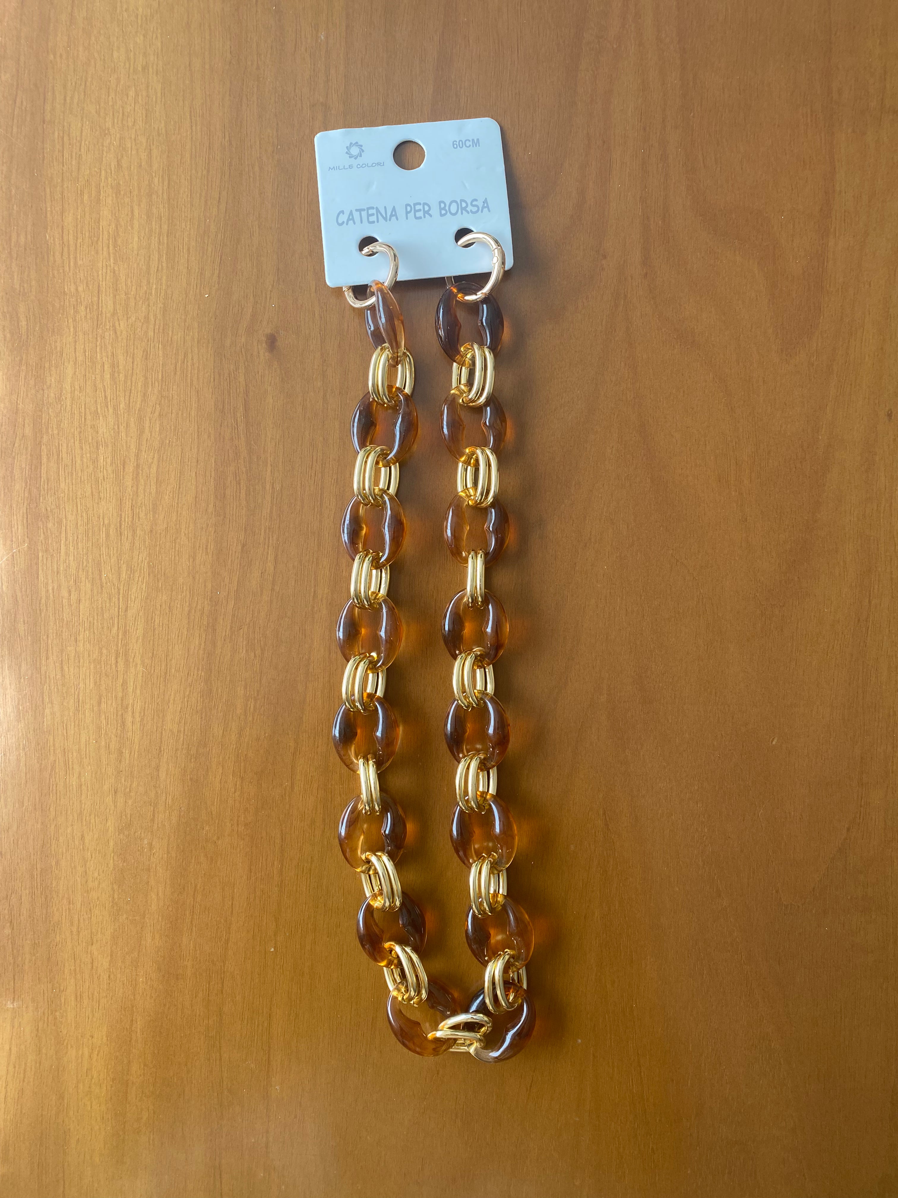 Catena per borsa 60 cm con maglia oro