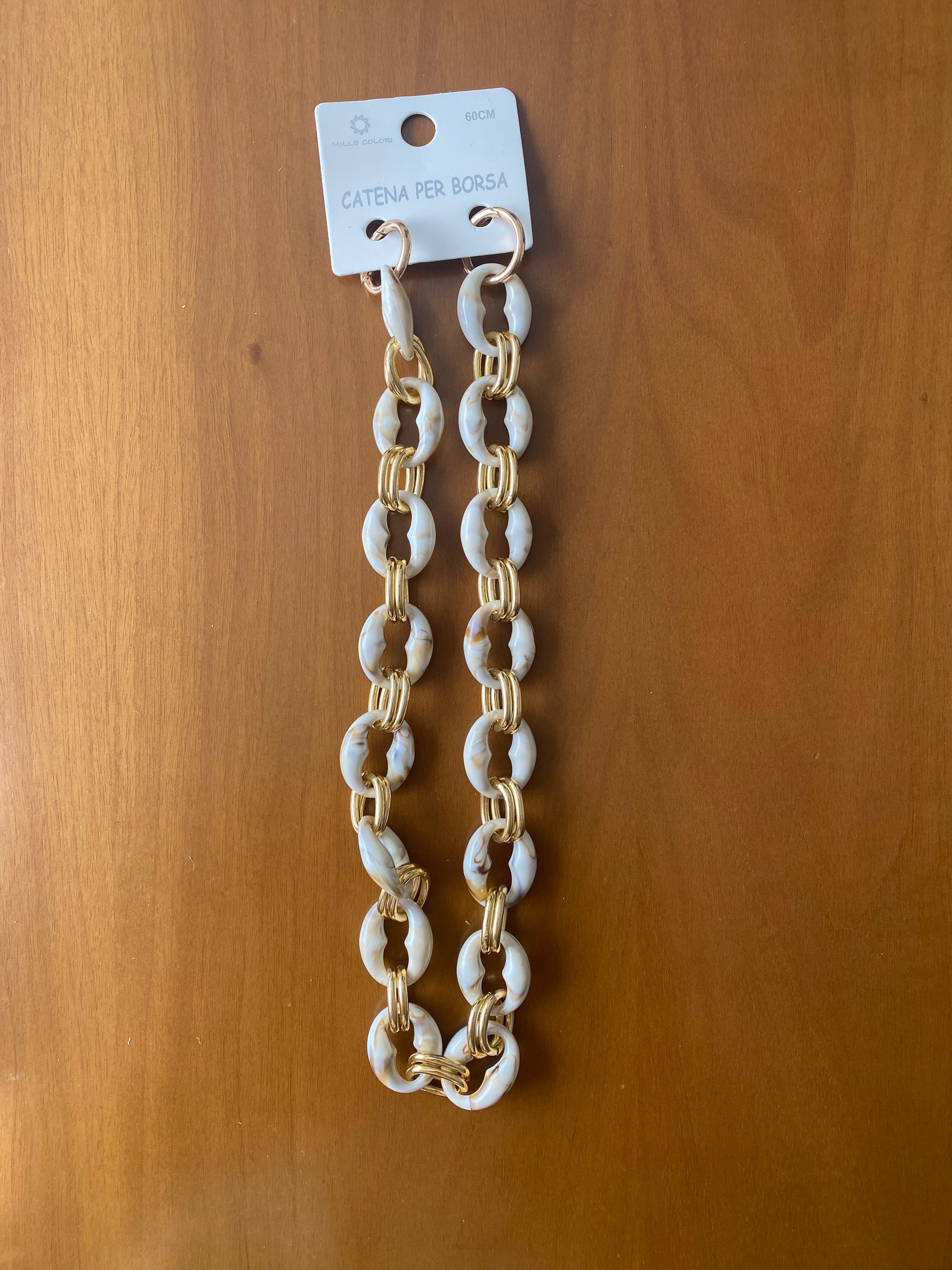 Catena per borsa 60 cm con maglia oro
