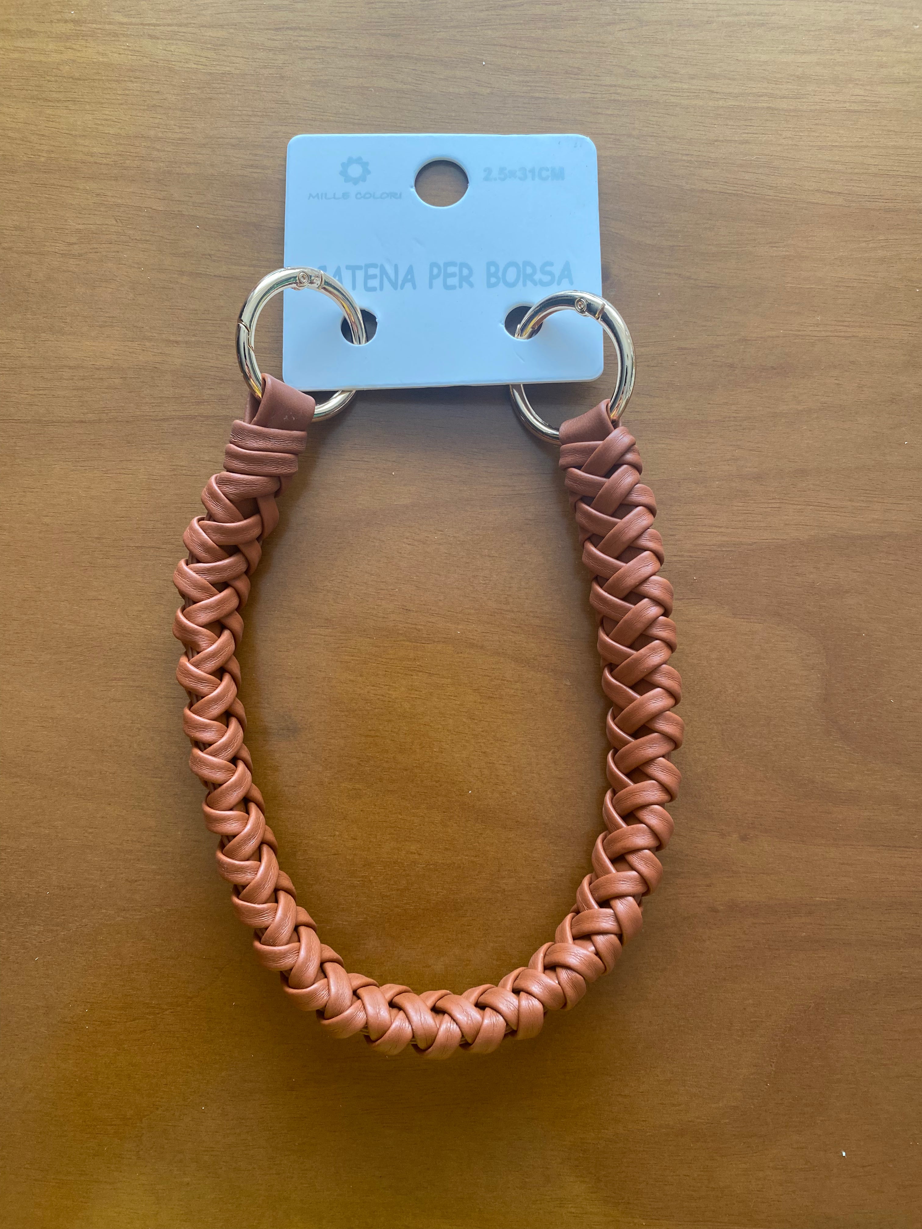 Coppia manici per borsa intrecciati 31 cm
