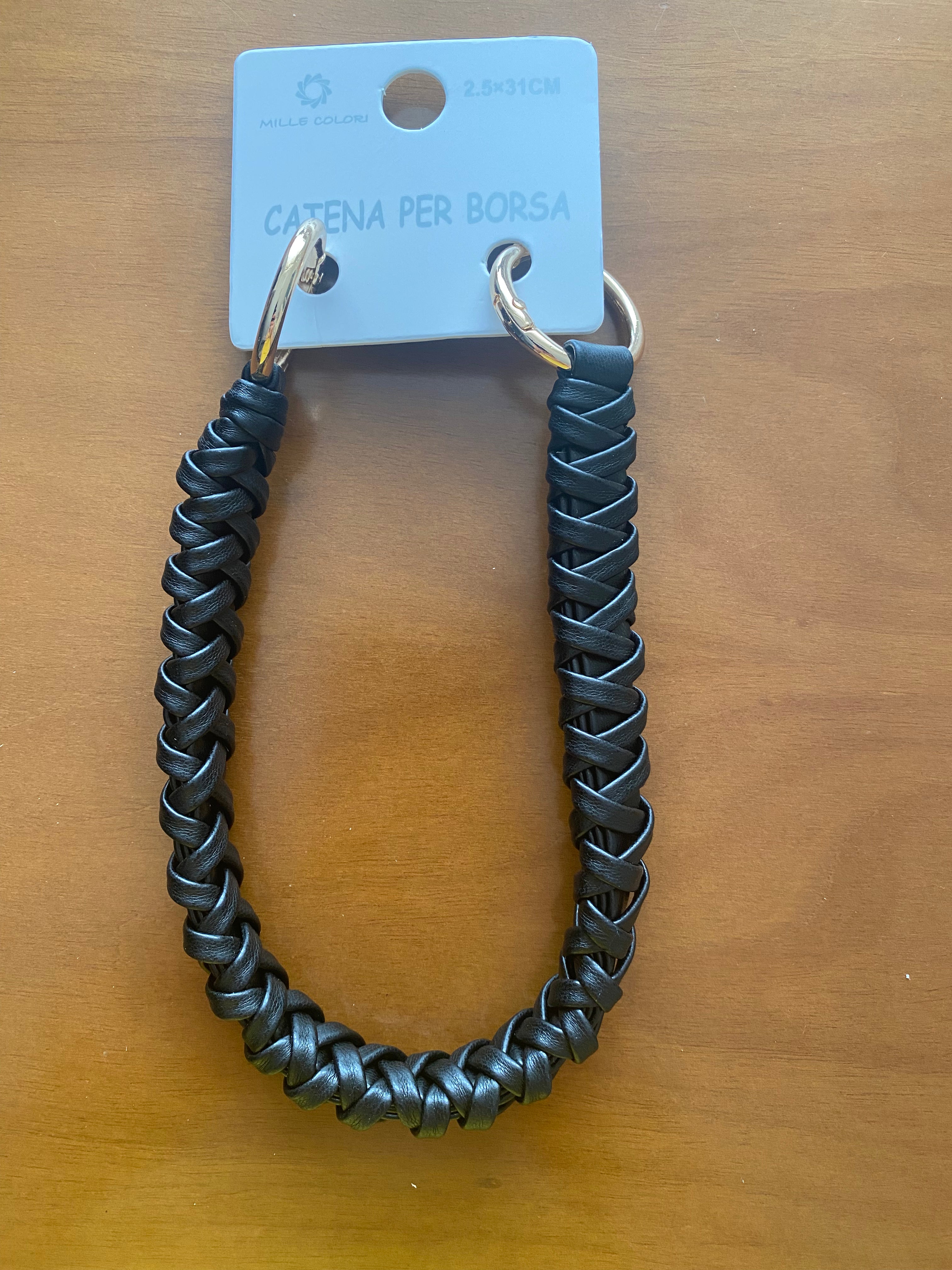 Coppia manici per borsa intrecciati 31 cm