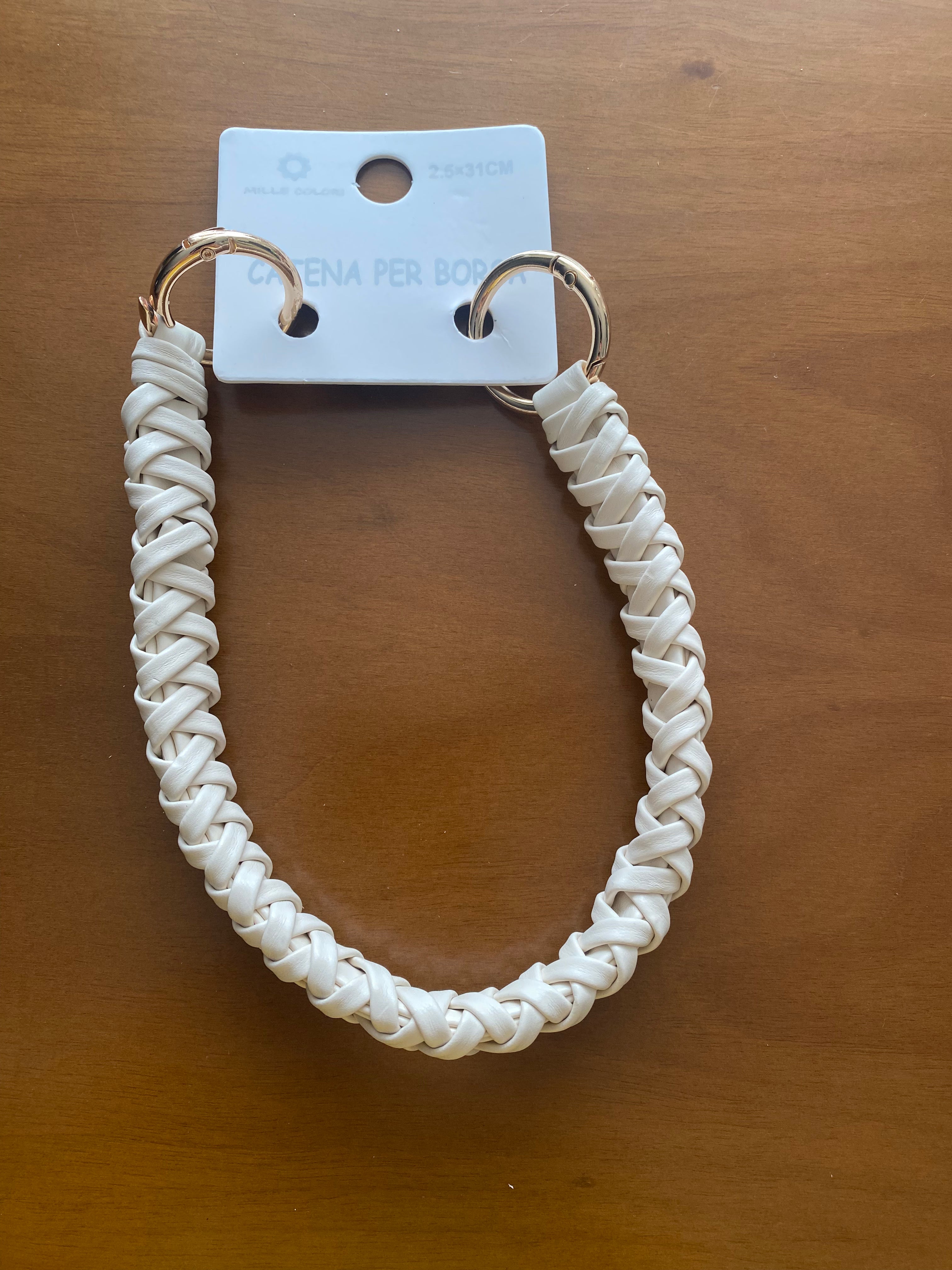 Coppia manici per borsa intrecciati 31 cm